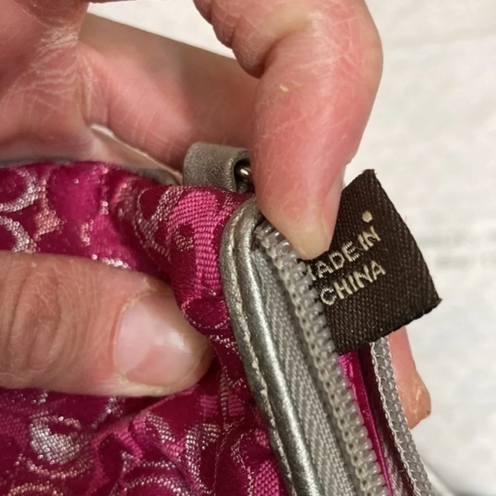 COACH vintage y2k pink silver optic wristlet